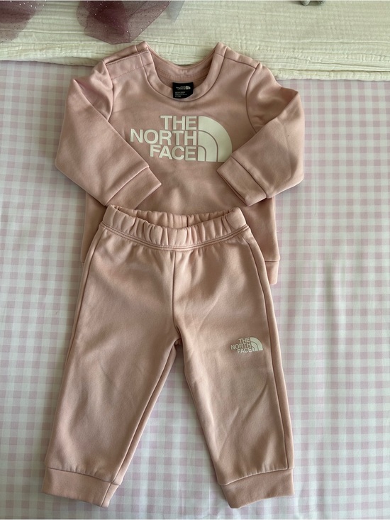 The North Face Other - The North Face Kids Pink Logo Sweat Set - Soft Blush